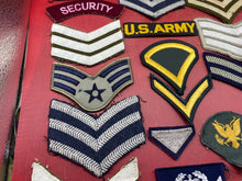 Load image into Gallery viewer, A Group of US Army Badges, Patches, Rank Chevrons etc. etc.

