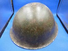 Load image into Gallery viewer, Mk3 Canadian / British Army Original WW2 Turtle Helmet High Rivet - Div Signed
