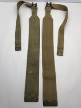 Load image into Gallery viewer, Original WW2 British Army 37 Pattern L Straps Pair - Wartime Dated
