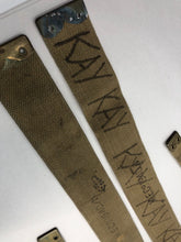 Load image into Gallery viewer, Original WW2 British Army 37 Pattern L Straps Pair - Wartime Dated
