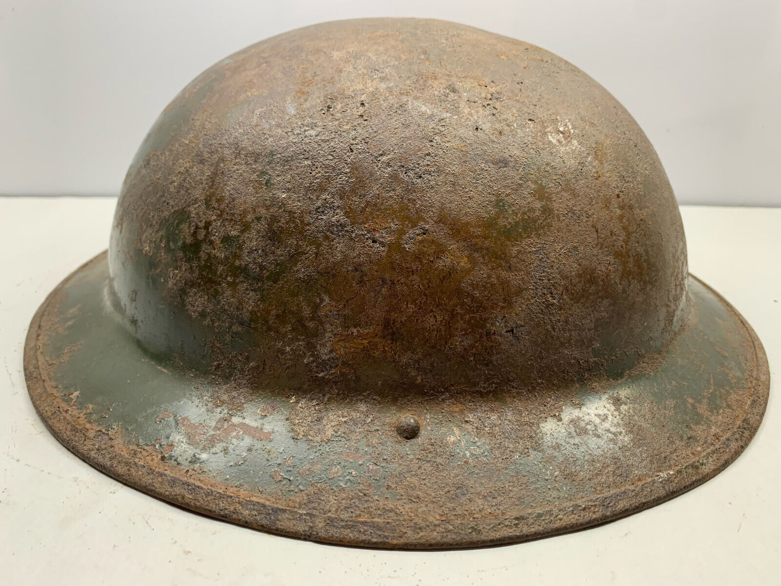 Original British Army Mk1 Brodie Helmet WW1 WW2 Combat Sevice