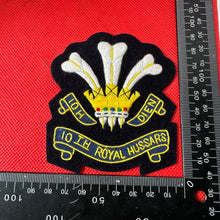 Load image into Gallery viewer, British Army 10th Royal Hussars Regiment Embroidered Blazer Badge
