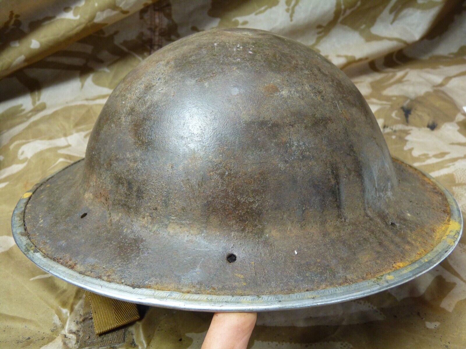 Original WW2 British Army Mk2 Army Combat Helmet - The Militaria Shop