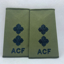 Load image into Gallery viewer, Cadet ACF OD Green Rank Slides / Epaulette Pair Genuine British Army - NEW
