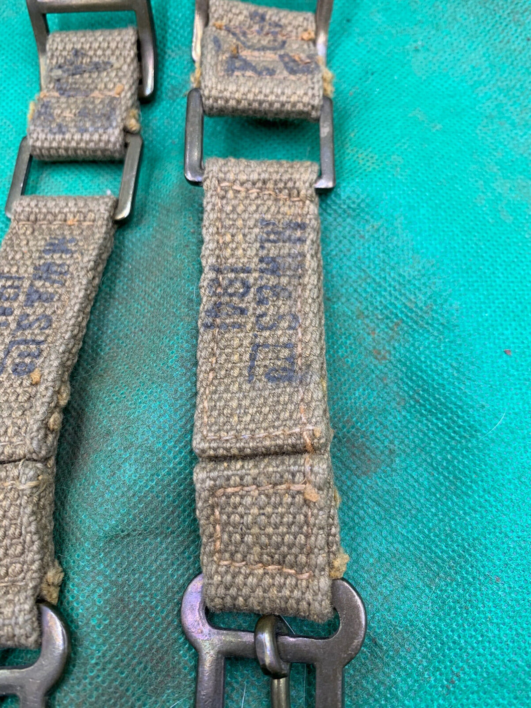 Original WW2 British Army 37 Pattern Brace Adaptors - 1941 Dated