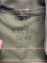 Load image into Gallery viewer, Original WW2 British Army 1943 Dated Assault Gas Mask Bag
