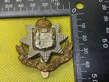 Load image into Gallery viewer, British Army East Surrey Regiment Cap Badge. Kings Crown
