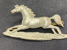 Load image into Gallery viewer, Original British Army 3rd King&#39;s Own Hussars 1905 Edwardian NCO arm badge
