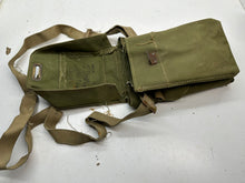 Load image into Gallery viewer, Original WW2 British Army Assault Light Weight Gas Mask Bag 1943 Dated
