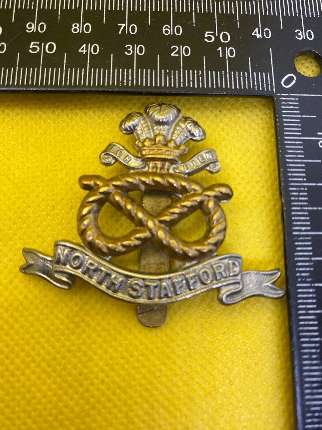 WW1 / WW2 British Army North Staffordshire Regiment Cap Badge.