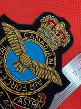 Load image into Gallery viewer, Super Quality ROYAL CANADIAN AIR FORCE Bullion Padded Blazer Badge
