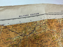 Load image into Gallery viewer, Original WW2 British Army 1939 Map of England - RAF Bases - South Wales
