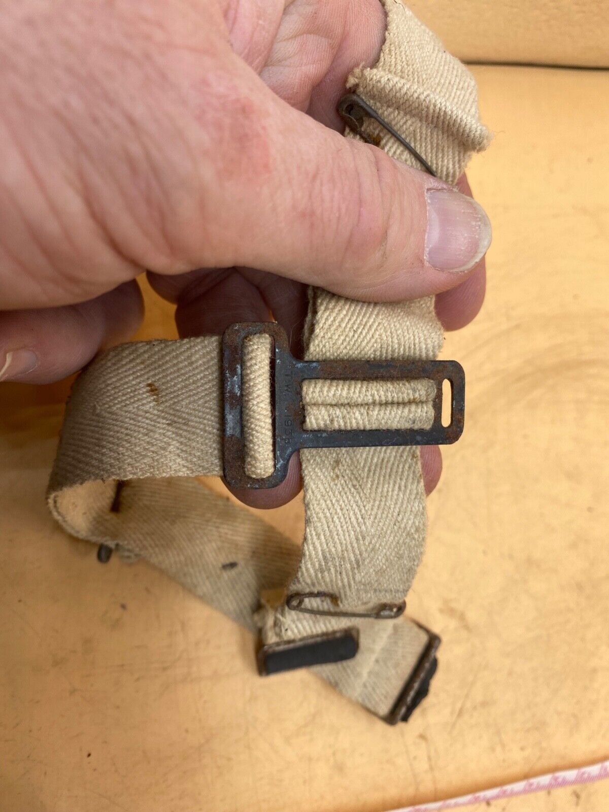 WW2 British Home Front Mask Head Strap. Used Condition but very useful. - The Militaria Shop
