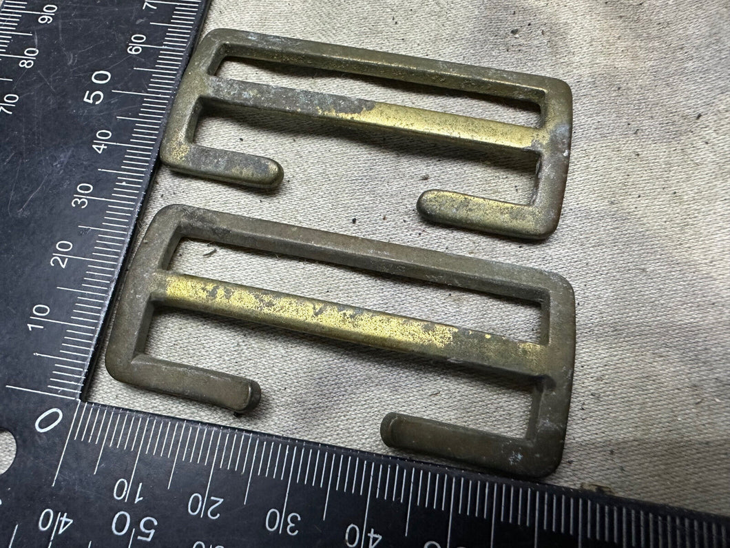 Original WW2 British Army L-Strap Strap Brass Buckle Set - Small / Large Pack