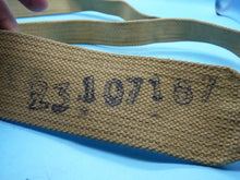 Charger l&#39;image dans la galerie, Original WW2 British Army 37 Pattern Canvass Shoulder Strap / Cross Strap
