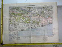 Load image into Gallery viewer, Original WW2 British Army OS Map of England - War Office - Chichester &amp; Worthing
