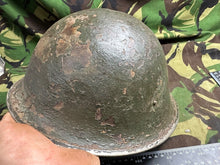 Load image into Gallery viewer, British / Canadian Army Mark 3 Turtle Helmet - Original WW2 Combat Helmet
