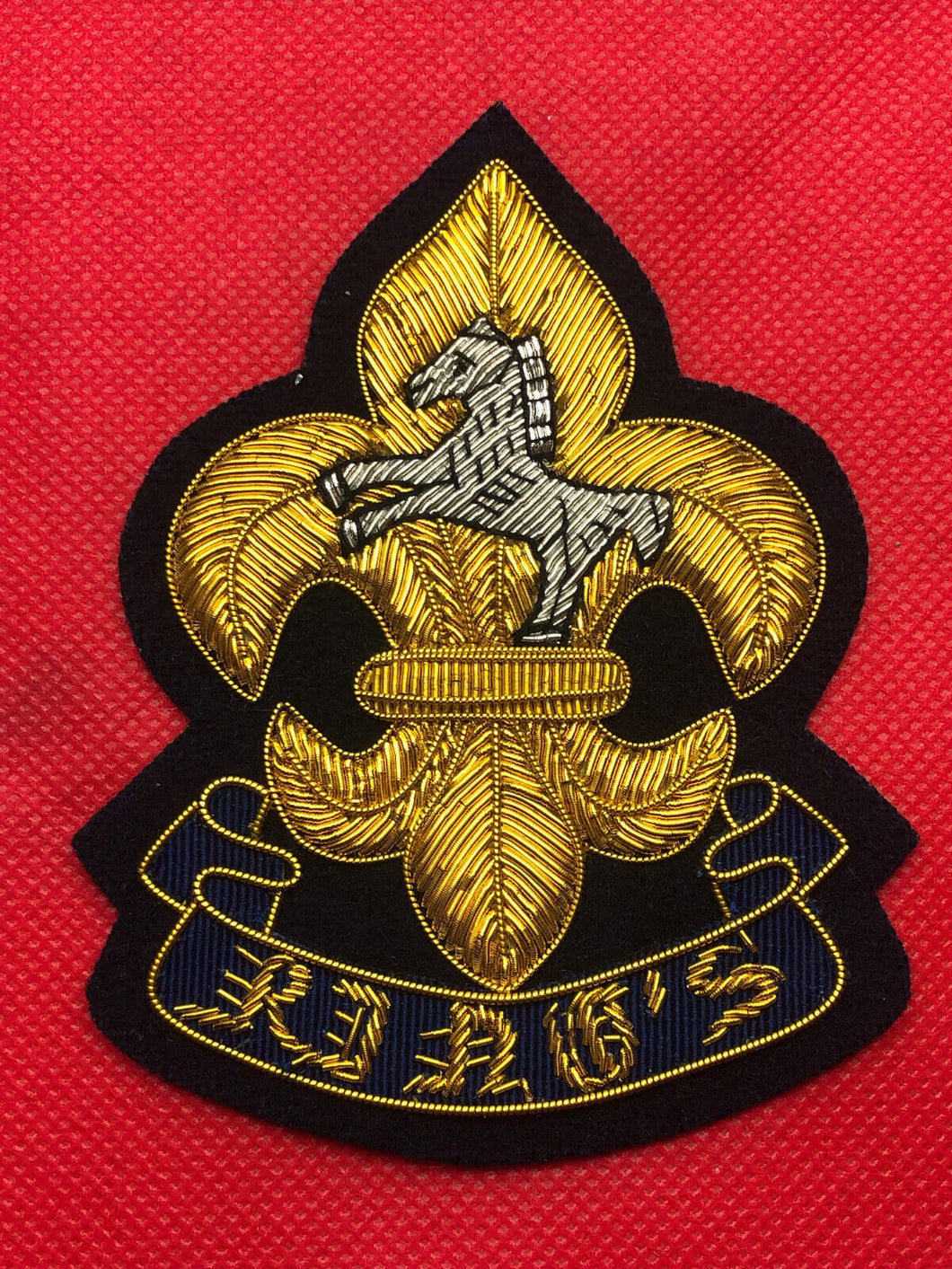 British Army Bullion Embroidered Blazer Badge - King's Regiment