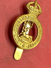 Load image into Gallery viewer, Original British Army The Hertfordshire Regiment Brass Cap Badge.
