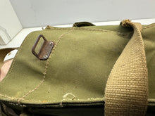 Load image into Gallery viewer, Original WW2 British Army Assault Light Weight Gas Mask Bag 1945 Dated

