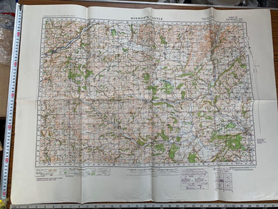 Original WW2 British Army RAF Home Guard Map 1940 - Bishop's Castle - The Militaria Shop