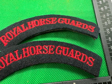 Load image into Gallery viewer, Royal Horse Guards British Army Shoulder Titles Pair - WW2 Onwards Pattern
