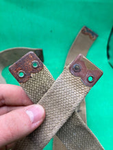 Load image into Gallery viewer, Original WW2 Pattern British Army L Straps Pair - 37 Pattern Webbing Haversack - The Militaria Shop
