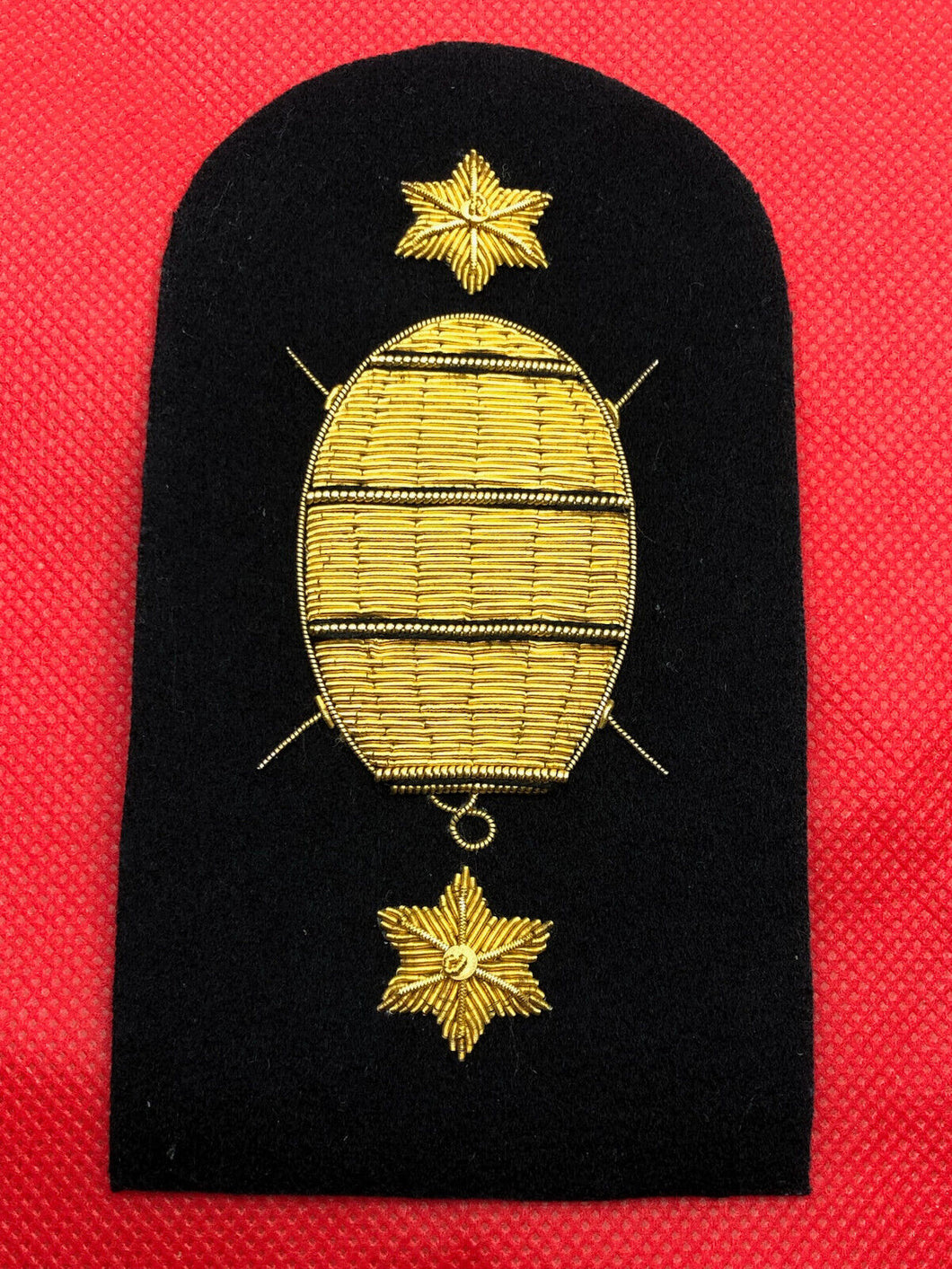 Genuine British Royal Navy Bullion Badge - Mine Warfare MW 2 Star