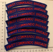 Load image into Gallery viewer, British Army First Commando Brigade Cloth Shoulder Title - Pair
