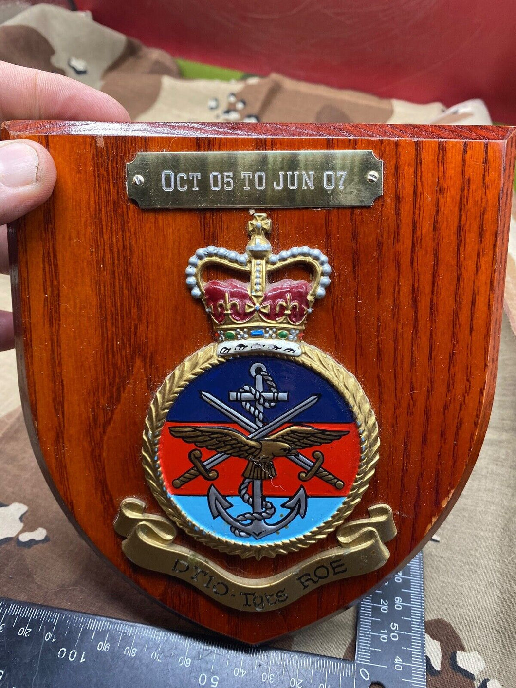 British Royal Air Force RAF Queen's Crown Combined Operations Wall Plaque
