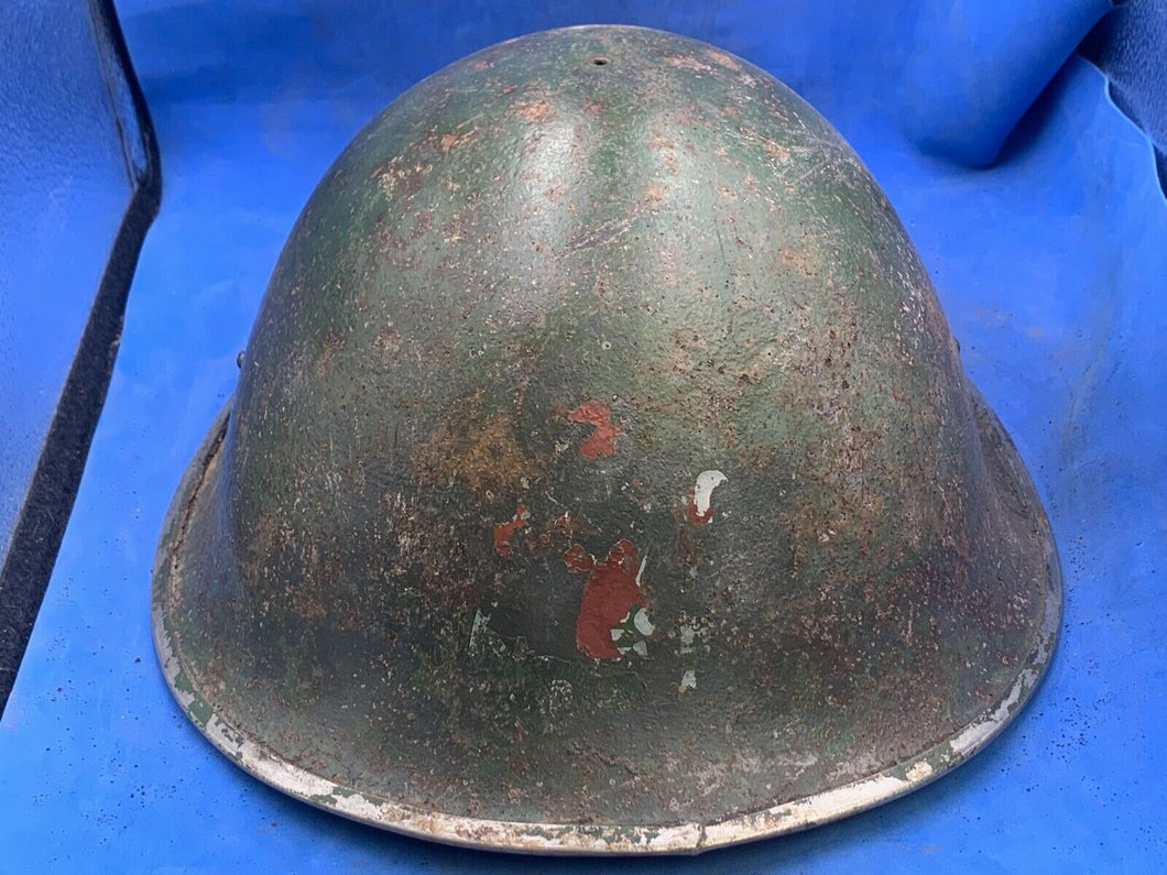 Original WW2 British Army / Canadian Army Mk3 Turtle Combat Helmet - Medic?