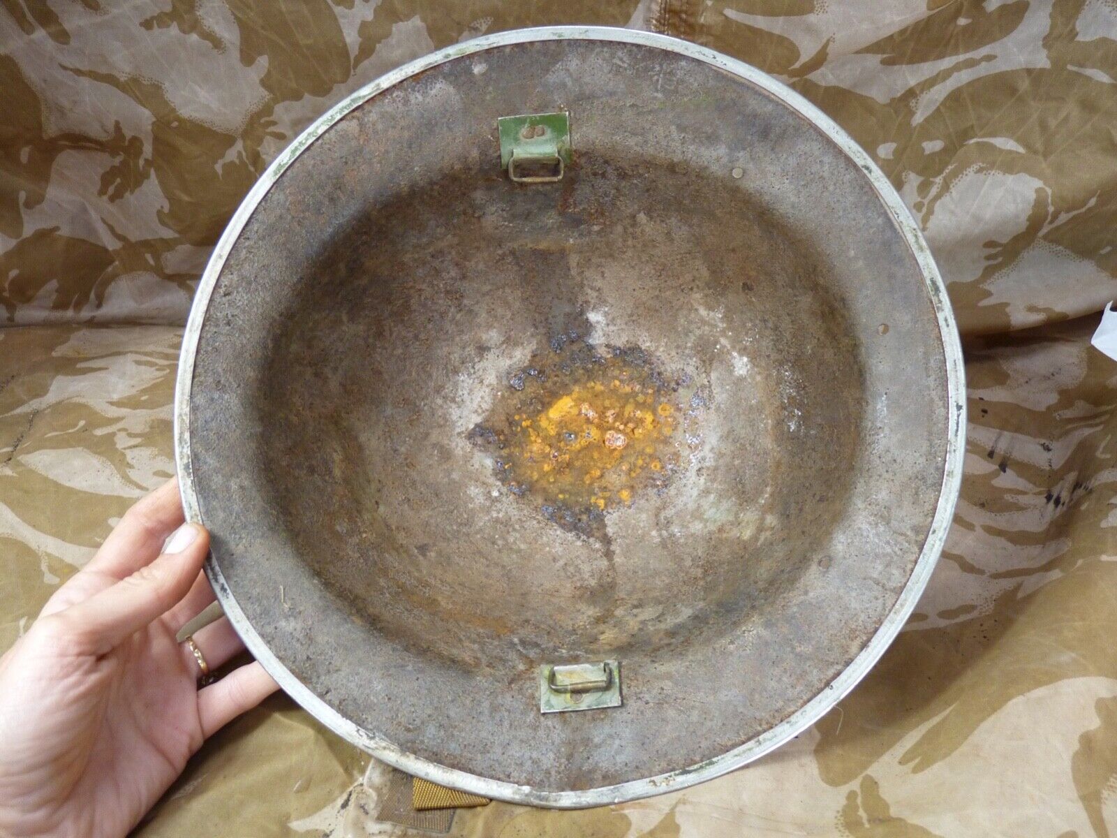 Original WW2 British Style South African Mk2 Army Combat Helmet - The Militaria Shop