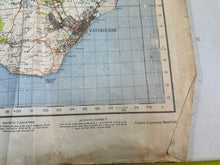 Load image into Gallery viewer, Original WW2 British Army OS Map of England - War Office - Brighton &amp; Eastbourne
