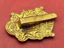 Load image into Gallery viewer, Original British Army CARDIFF Regiment Brass Cap Badge.
