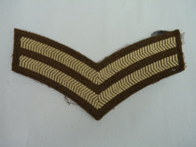 Load image into Gallery viewer, Genuine British Army Corporal Rank Stripes / 2 Chevrons / Badge / Patch - Used
