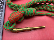 Load image into Gallery viewer, Original French Army Dress Uniform Croix du Guerre Lanyard with Brass End.
