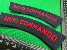 Load image into Gallery viewer, No.10 Commando British Army Shoulder Titles - WW2 Onwards Pattern
