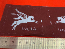 Load image into Gallery viewer, Pair of WW2 Style Printed 44th Indian Airborne Shoulder Badges - Reproduction
