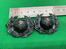 Lade das Bild in den Galerie-Viewer, Original British Army ROYAL MARINES Bronze Collar Badges (Matching pair)
