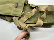 Load image into Gallery viewer, Original WW2 British Army Assault Light Weight Gas Mask Bag 1943 Dated
