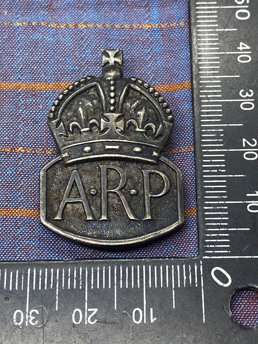 Original APR Air Raid Precautions Solid Silver Hallmarked Lapel Badge