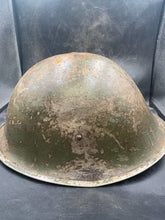 Load image into Gallery viewer, Original WW2 Canadian / British Army Mk3 High Rivet Turtle Helmet
