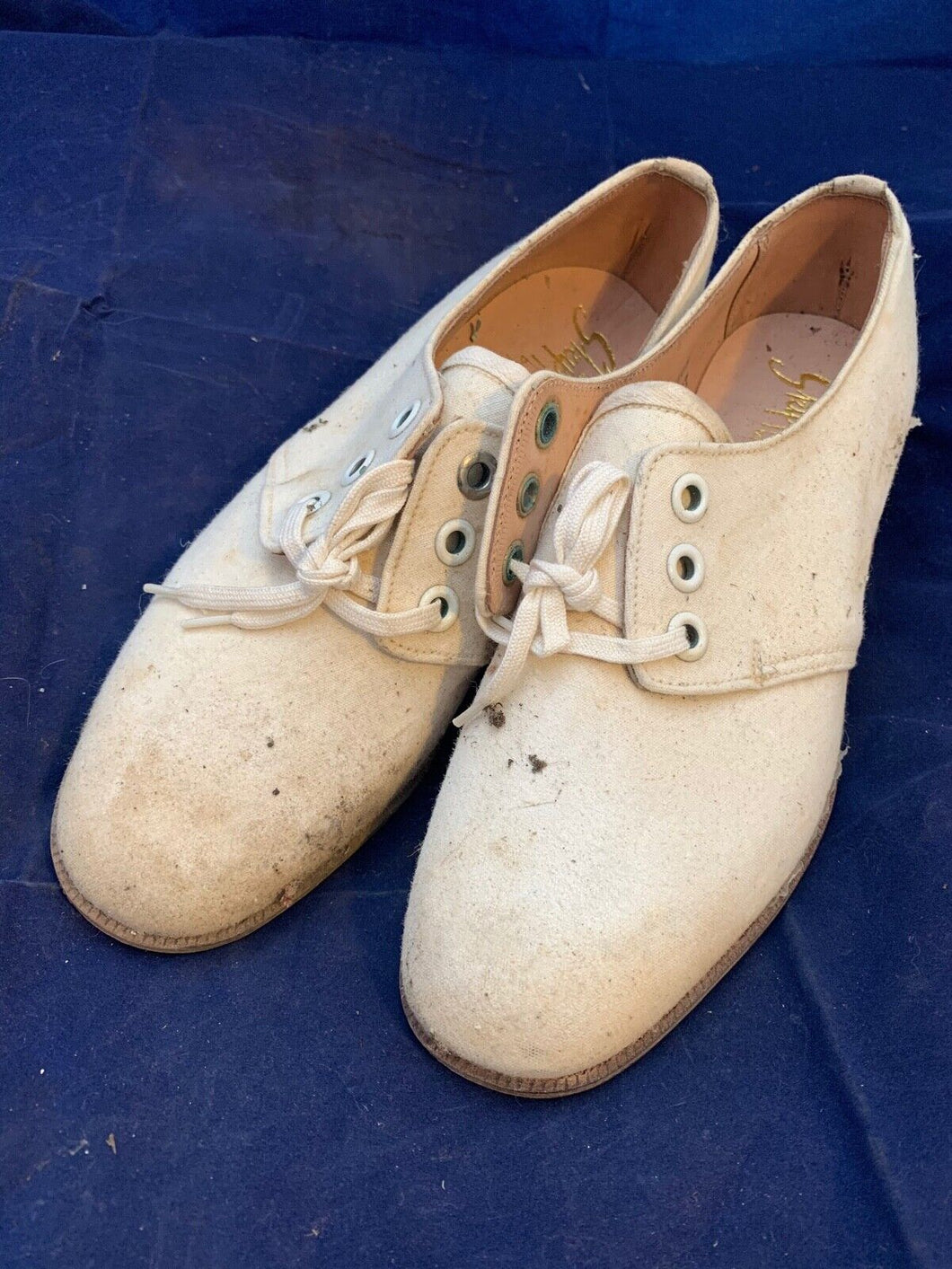 Original WW2 British Army Women's White Summer Shoes - ATS WAAF - Size 215M #2