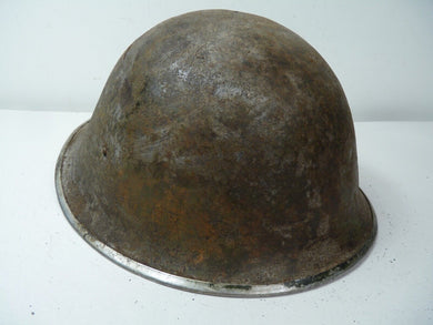 Original WW2 British / Canadian Army Mk3 High Rivet Turtle Army Combat Helmet - The Militaria Shop