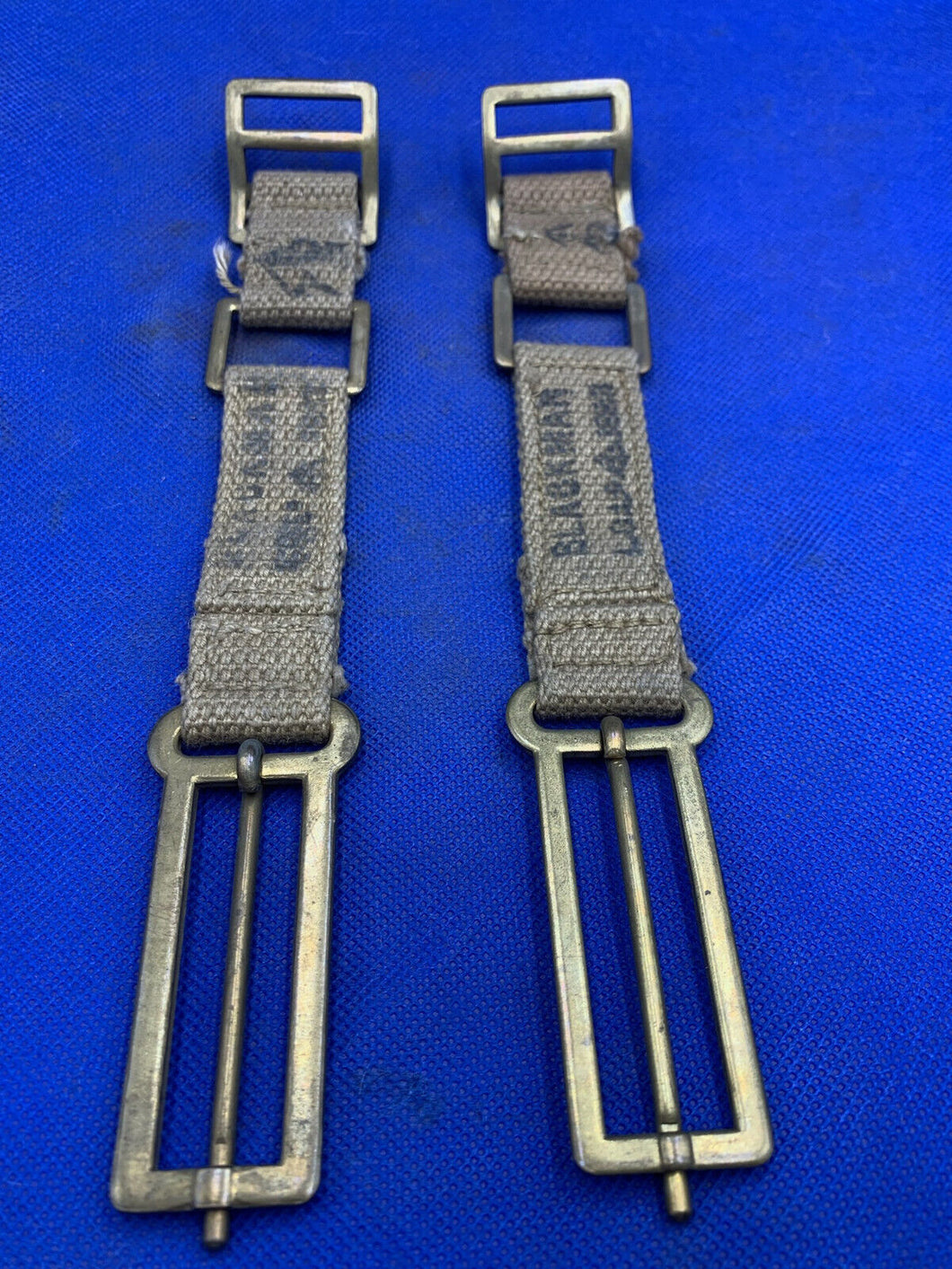 Original WW2 British Army 37 Pattern Brace Adaptors Pair - Blackman