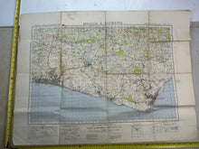 Load image into Gallery viewer, Original WW2 British Army OS Map of England - War Office - Brighton &amp; Eastbourne
