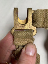 Load image into Gallery viewer, Original WW2 Dated British Army 37 Pattern Webbing L Straps - 1942 Dated
