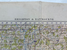 Charger l&#39;image dans la galerie, Original WW2 British Army OS Map of England - War Office - Brighton &amp; Eastbourne
