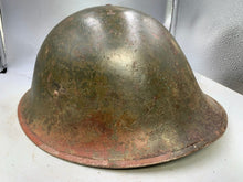 Charger l&#39;image dans la galerie, Original WW2 British / Canadian Army Mk3 Turtle Combat Helmet &amp; Liner
