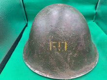 Load image into Gallery viewer, Original WW2 British Army / Canadian Army Mk3 Turtle Combat Helmet
